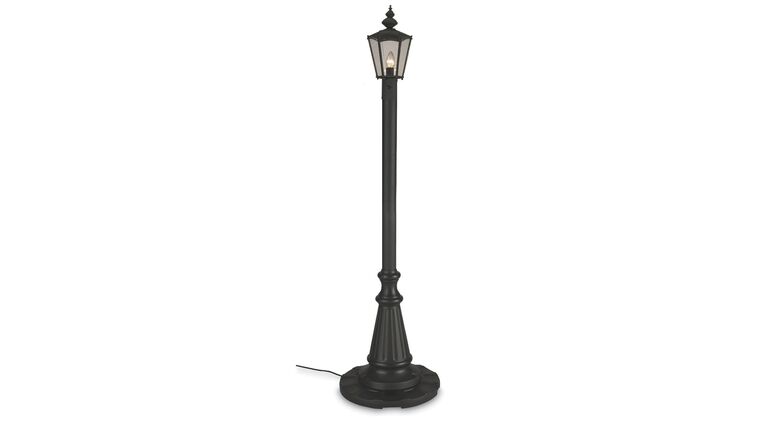 80″ Black Cambridge Single Lamp Post Patio Lamp | Rental