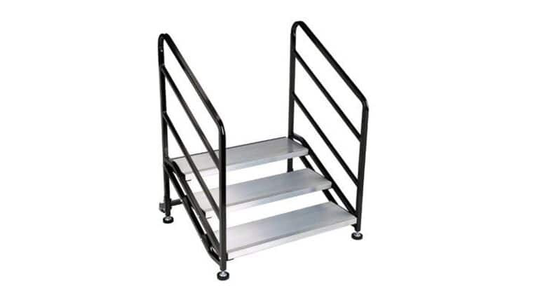 3 Step Wenger Stagetek Stage Stairs w/Rail | Rental 3 Step Wenger Stagetek Stage Stairs w/Rail | Rental