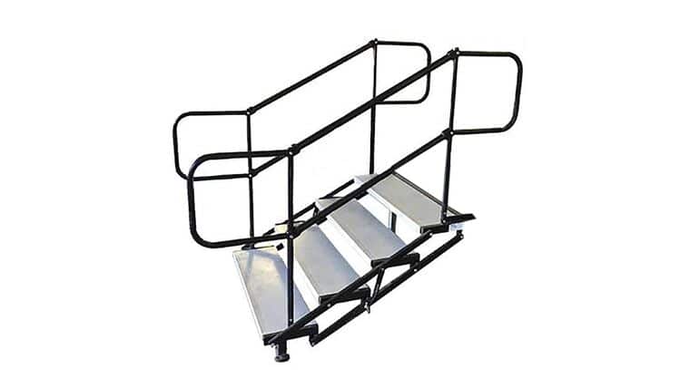Biljax 4-Step Ultra-Stair for 16″ to 28″ High Stage – AS2100 Stage System | Rental Biljax 4-Step Ultra-Stair for 16″ to 28″ High Stage – AS2100 Stage System | Rental