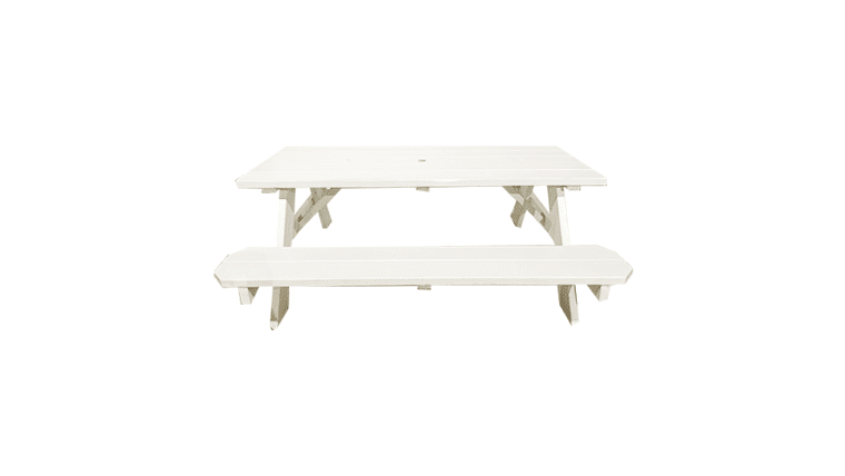Picnic Table | 6′ | White | Rental