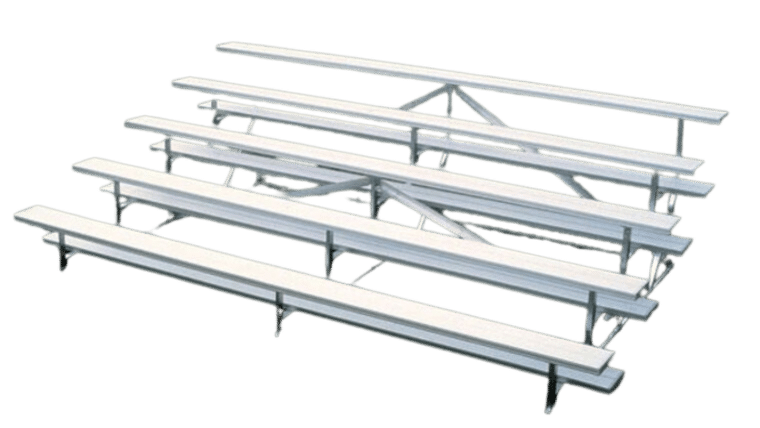 5 Row Portable Aluminum Bleacher (Seats 90*) – 27′ | Rental