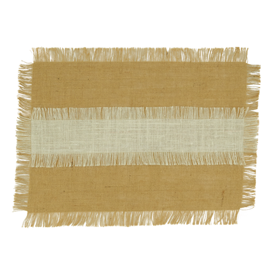 JU210 Banded Jute Placemat | Rental