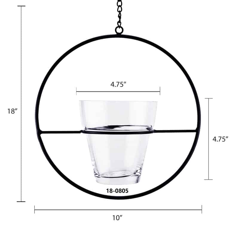 Hanging Ring With Premium Glass Planter | Rental Hanging Ring With Premium Glass Planter | Rental