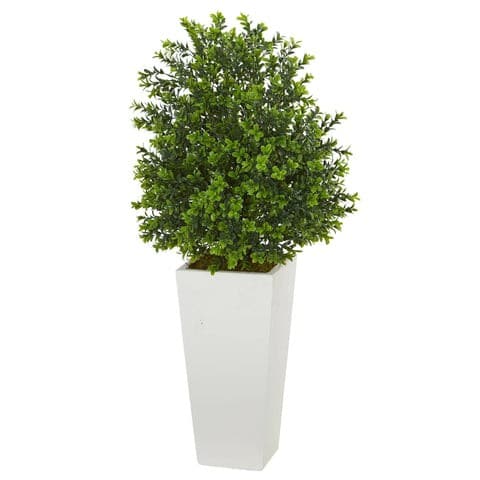 Sweet Grass Artificial Plant in White Tower Planter (Indoor/Outdoor) | Rental Sweet Grass Artificial Plant in White Tower Planter (Indoor/Outdoor) | Rental