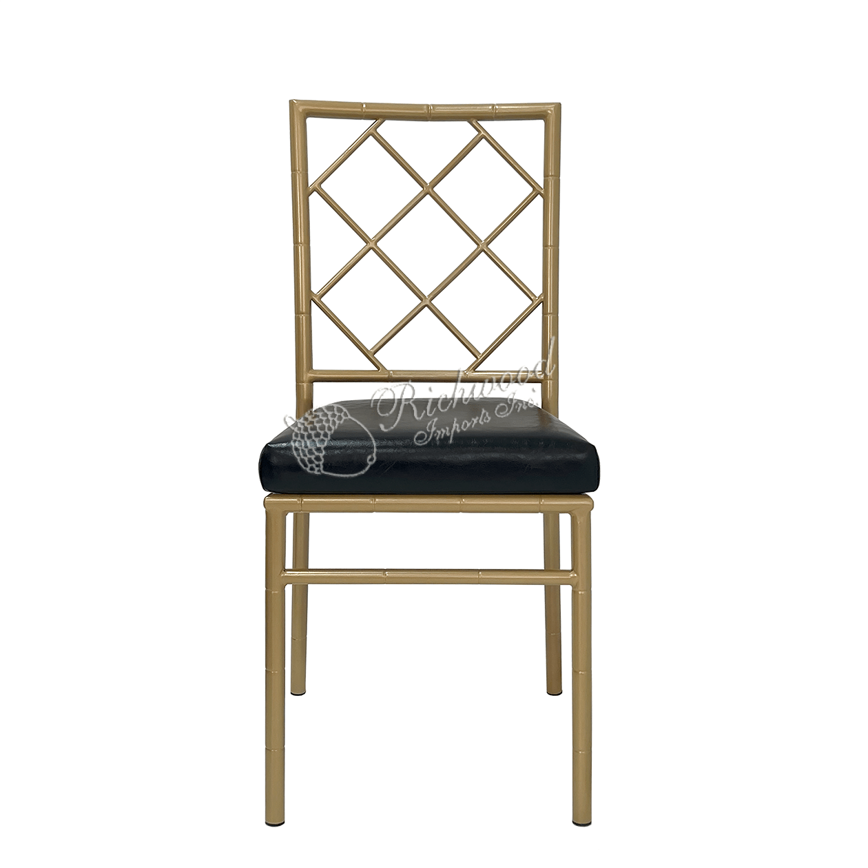 H&H CHAIR – H&H Banquet Metal Chair, Gold W/ Black Velvet | Rental H&H CHAIR – H&H Banquet Metal Chair, Gold W/ Black Velvet | Rental