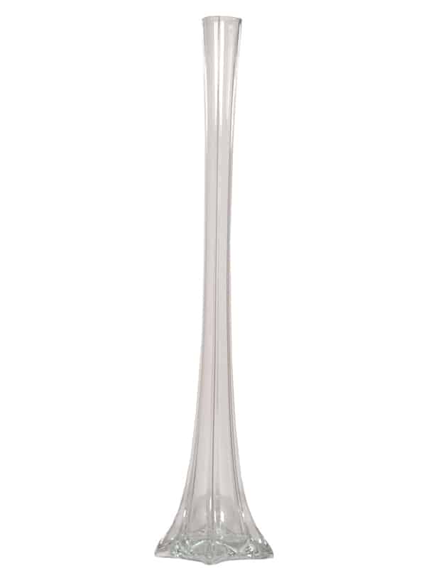 32″ Clear Glass Eiffel Tower Vase | Rental 32″ Clear Glass Eiffel Tower Vase | Rental
