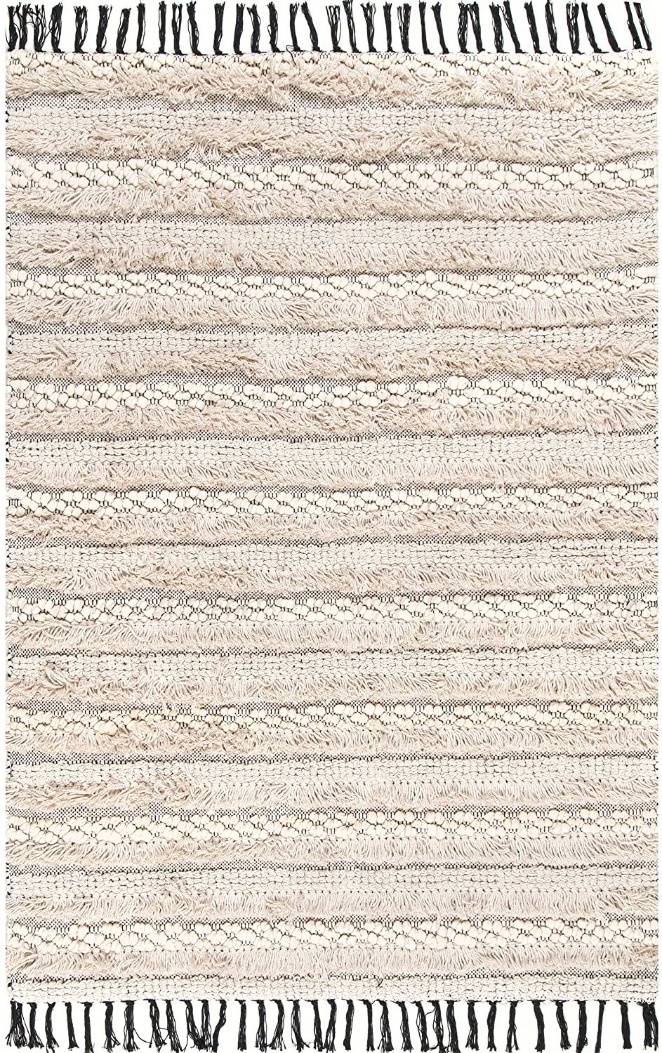 Emerita Tassel Shag Area Rug, 5′ x 8′, Beige | Rental Emerita Tassel Shag Area Rug, 5′ x 8′, Beige | Rental