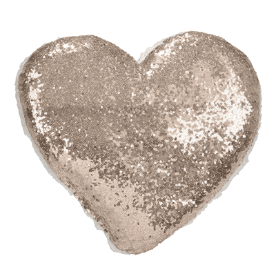 1607 – Heart Sequin Pillow – Poly Filled | Rental