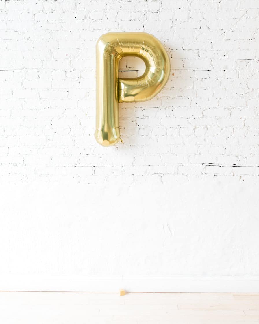 34in Floating Custom Foil Letter | Rental 34in Floating Custom Foil Letter | Rental