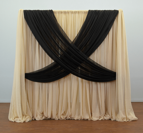 Drapery – Package – Criss-Cross Curtain 1 Panel Backdrop – 7-12′ | Rental