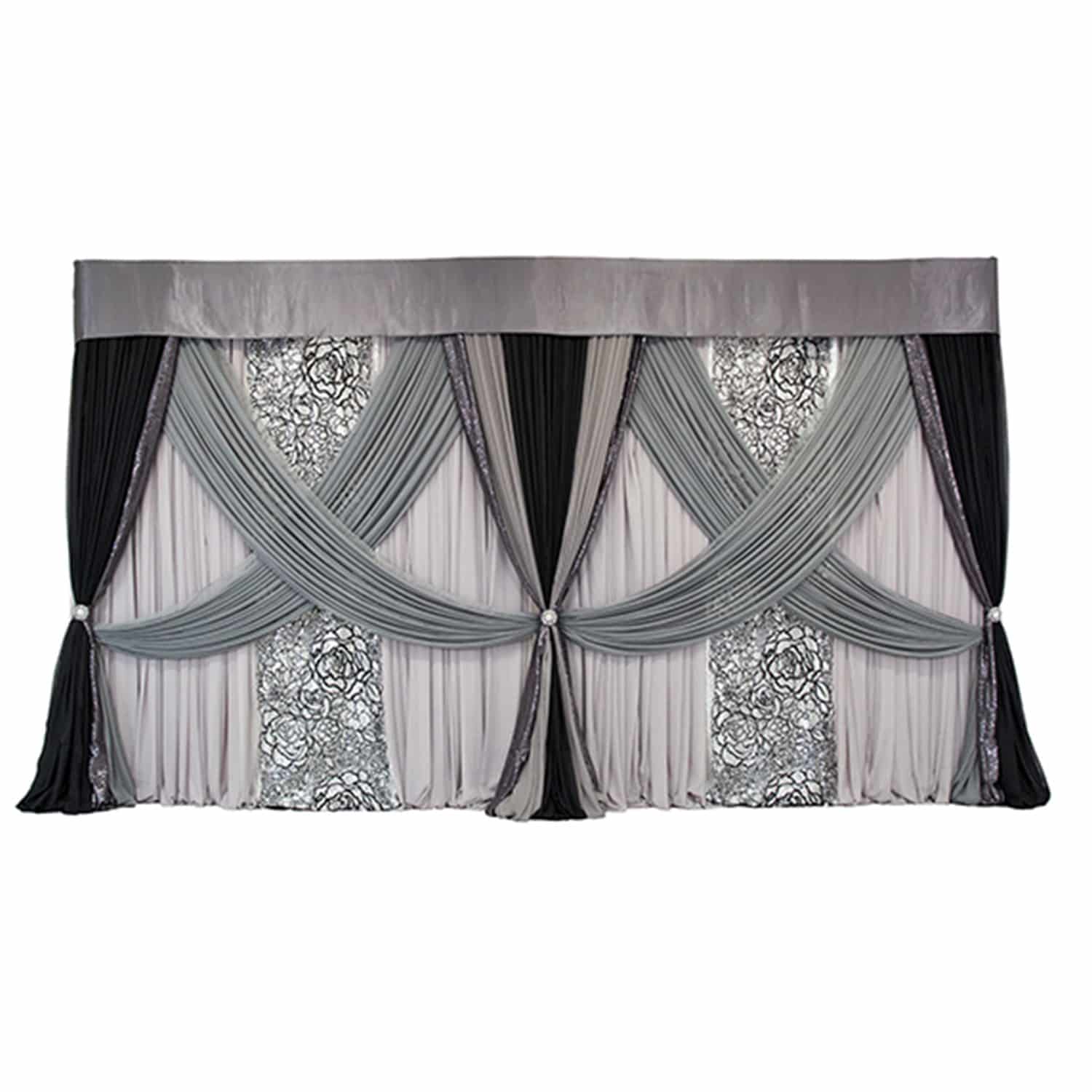 Drapery – Package – 14’H x 16′ W Modern Backdrop | Rental