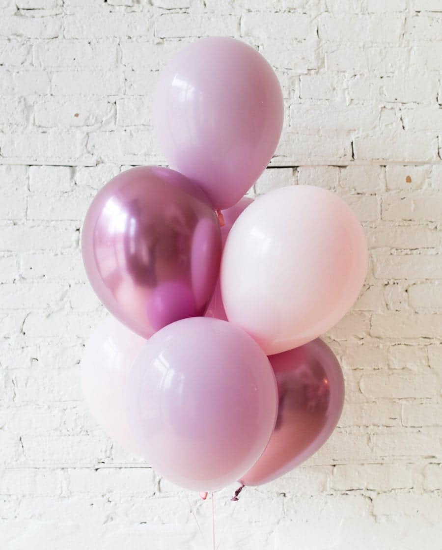 Modern Mauve – 11in Balloons – bouquet of 7 | Rental