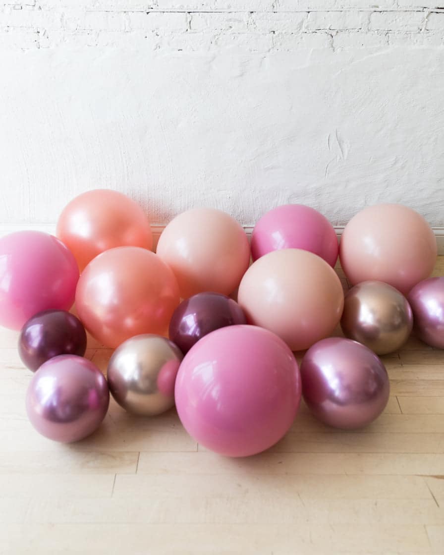 Berry Blush – Floor Balloons – 15 counts | Rental