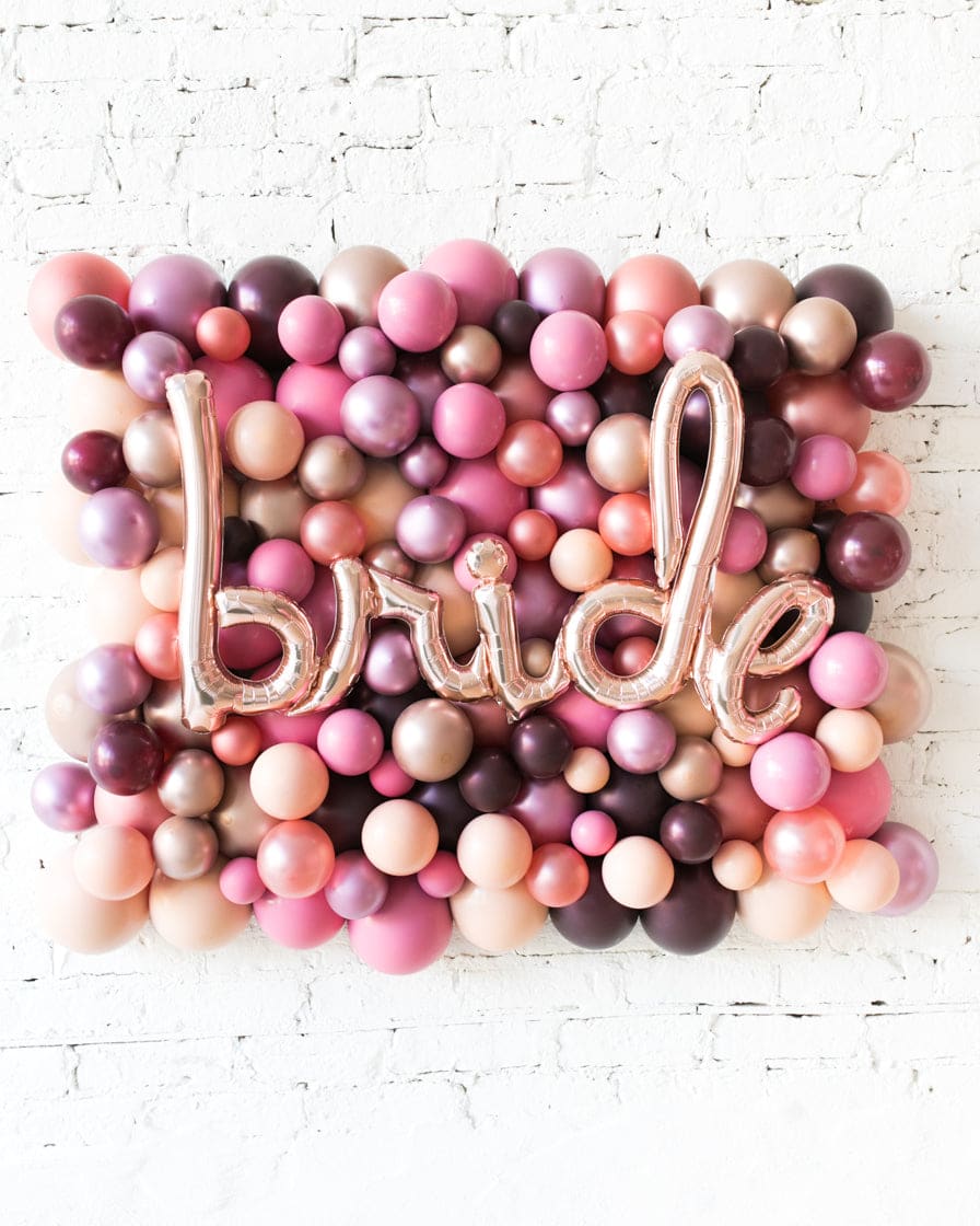 Berry Blush – BRIDE Balloon Backdrop Board – 30inx40in | Rental Berry Blush – BRIDE Balloon Backdrop Board – 30inx40in | Rental