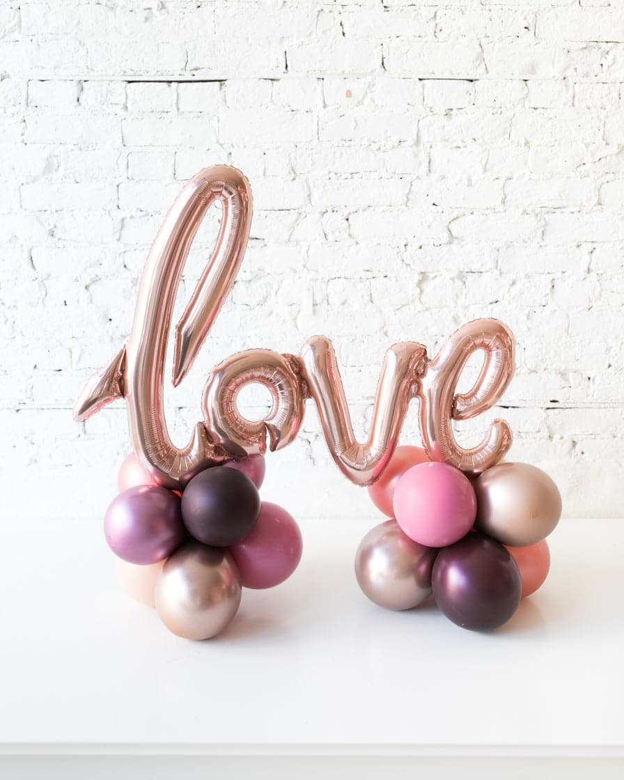 Berry Blush – Tabletop LOVE Script on Balloon Base – 1.5ft | Rental Berry Blush – Tabletop LOVE Script on Balloon Base – 1.5ft | Rental
