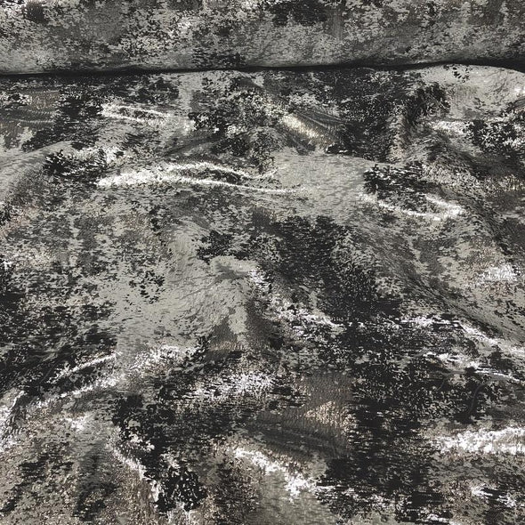 Cascade Jacquard Wholesale Fabric in  Black and Silver | Rental