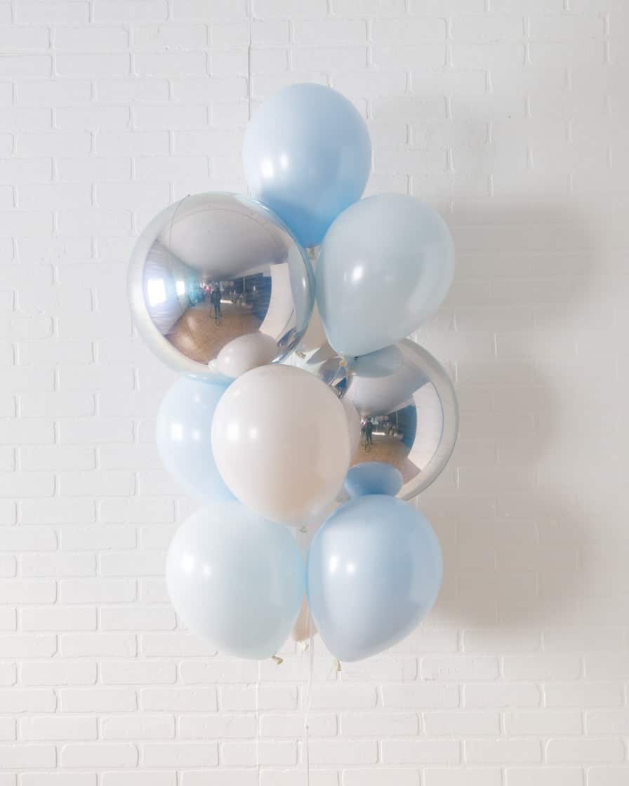 Giverny – Orb and 11in Balloons – bouquet of 10 | Rental Giverny – Orb and 11in Balloons – bouquet of 10 | Rental