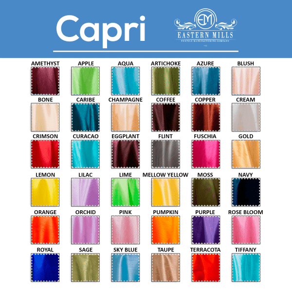 Capri – 100% Polyester – By The Yard – 117-118″ Width | Rental