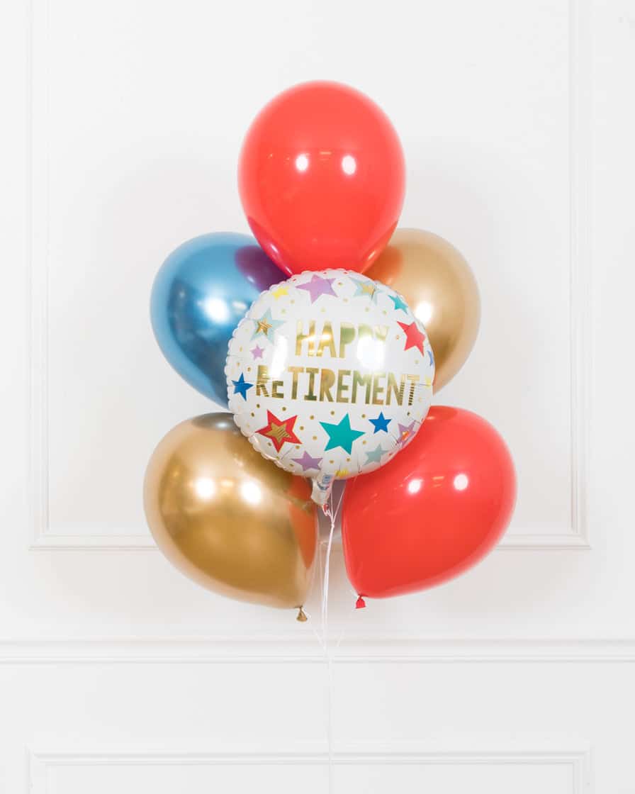 Office Retirement Party – Happy Retirement Foil and 11in Bouquet of 7 | Purchase Office Retirement Party – Happy Retirement Foil and 11in Bouquet of 7 | Purchase