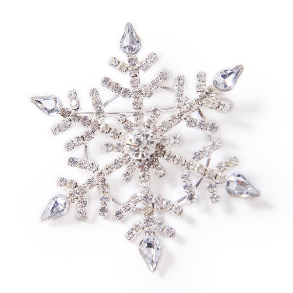 DecoStar™ Diamond Winter Holiday Snowflake Decorative Brooch in Silver | Rental DecoStar™ Diamond Winter Holiday Snowflake Decorative Brooch in Silver | Rental