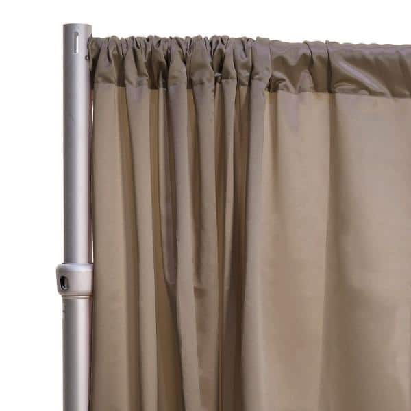 *FR* LUXE Satin Drape Panel by Eastern Mills (59″ Wide) w/ 4″ Sewn Rod Pocket – Pebble | Rental