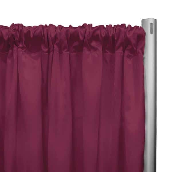 IFR Poly Premier Cloth Drape Panel by Eastern Mills w/ Sewn Rod Pocket – Burgundy | Rental IFR Poly Premier Cloth Drape Panel by Eastern Mills w/ Sewn Rod Pocket – Burgundy | Rental