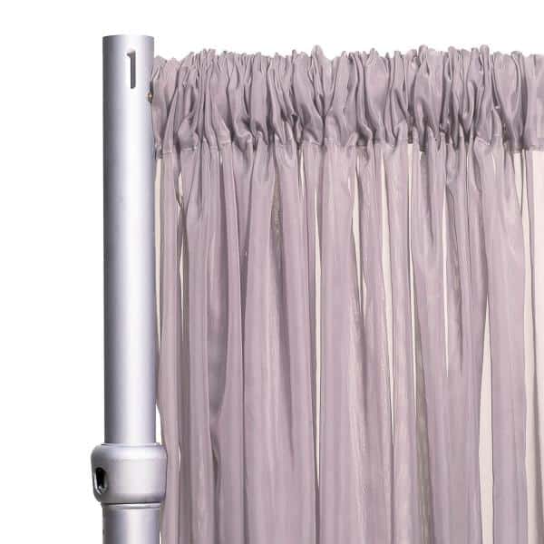 *FR* 10ft Wide Sheer Voile Curtain Panel by Eastern Mills w/ 4″ Pockets – Grey Lavender | Rental
