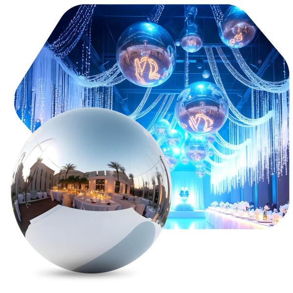 Silver Giant Inflatable Mirror Ball Sphere – Maxorb™ Reflective Ceiling Event Decor – Commercial Installation Sizes | Rental Silver Giant Inflatable Mirror Ball Sphere – Maxorb™ Reflective Ceiling Event Decor – Commercial Installation Sizes | Rental