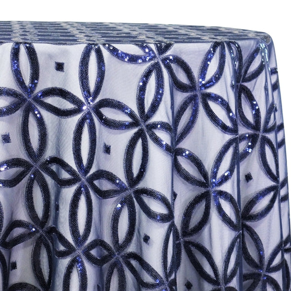 Delano Sequins Table Linen in Navy | Rental Delano Sequins Table Linen in Navy | Rental