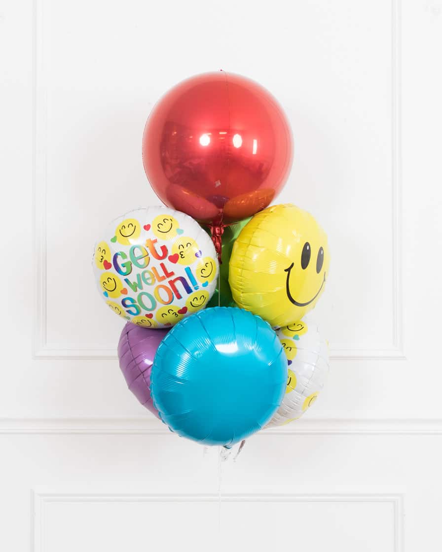 GIFT-Get Well Smiley Face Foil Bouquet | Rental