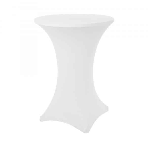 Decostar™ Spandex Cocktail Table Cover – White | Rental