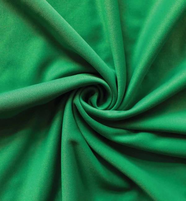 *IFR* Poly Stretch / Scuba Cloth Drape Panel w/ Sewn Rod Pocket (IFR) – Grass Green | Rental