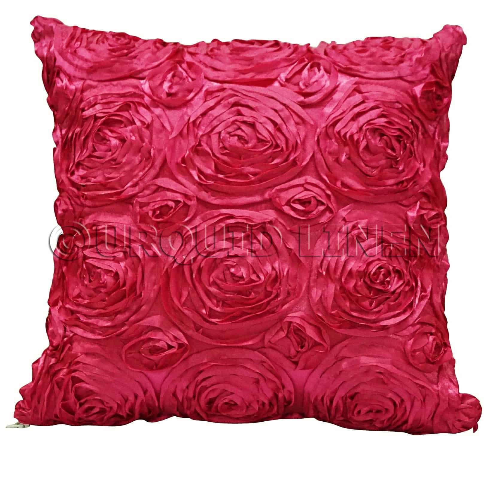 Rose Satin (3D) Throw Pillow | Rental Rose Satin (3D) Throw Pillow | Rental