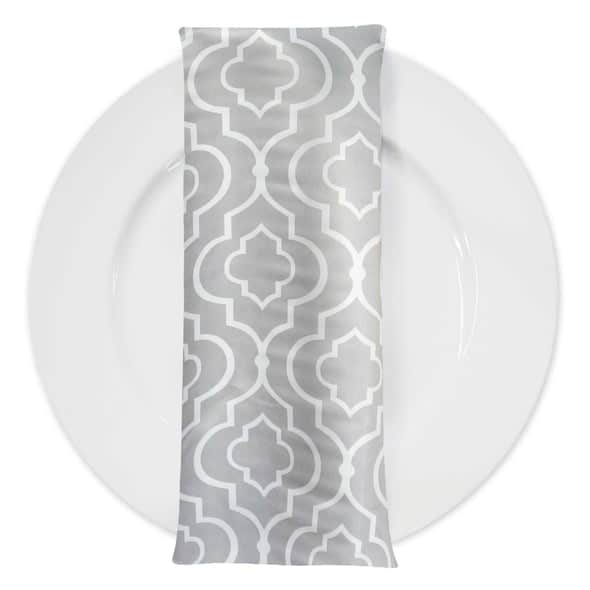 Gatsby Print (Lamour) Table Napkin in Silver | Rental Gatsby Print (Lamour) Table Napkin in Silver | Rental