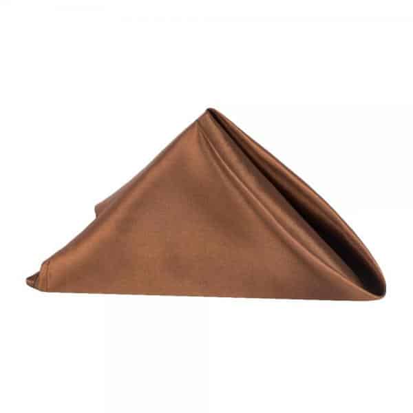 Sleek Satin Napkin 20″x20″ – Chocolate Brown | Rental