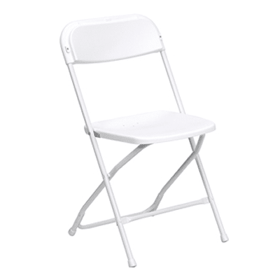 Feather XT™ Plastic Folding Chair – 800 lb Capacity – White | Rental