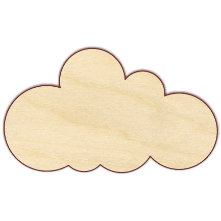 Cloud cut out wood | Rental
