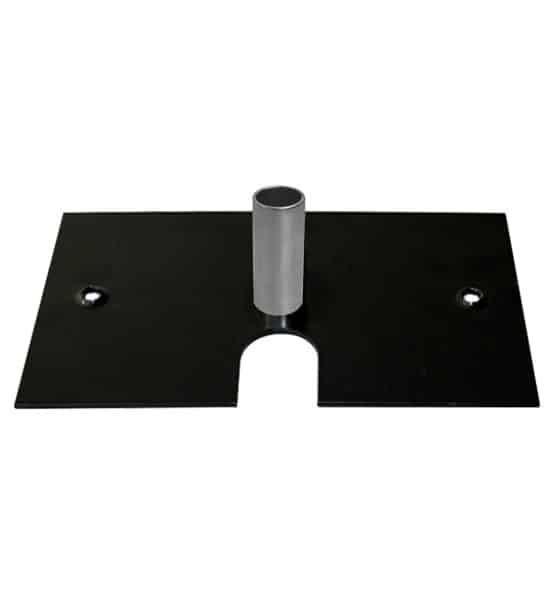 Black Slip-Fit 8in x 14in Standard Duty Base w/ 3″ Pin | Rental Black Slip-Fit 8in x 14in Standard Duty Base w/ 3″ Pin | Rental