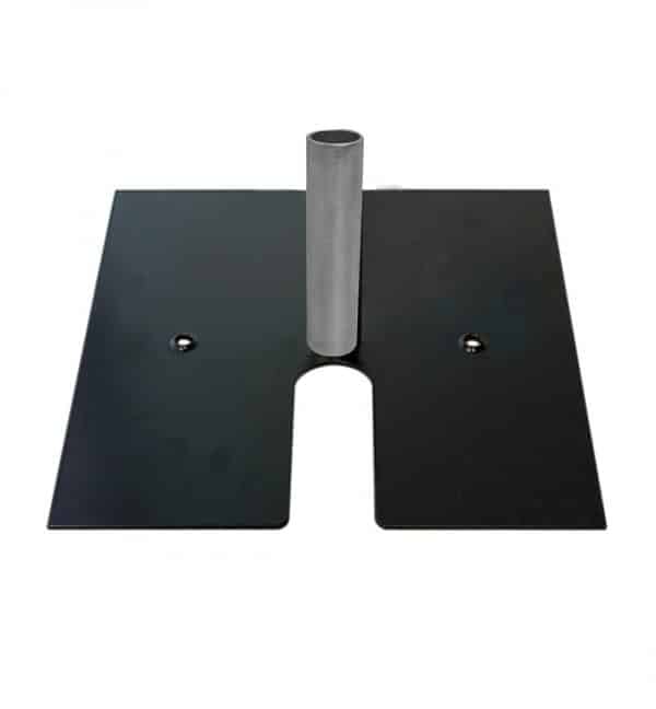 Black Pro & EZ Series – 18in x 18in Heavy Duty Base w/ 6″ x 2″ Pin (Up to 14ft) | Rental Black Pro & EZ Series – 18in x 18in Heavy Duty Base w/ 6″ x 2″ Pin (Up to 14ft) | Rental