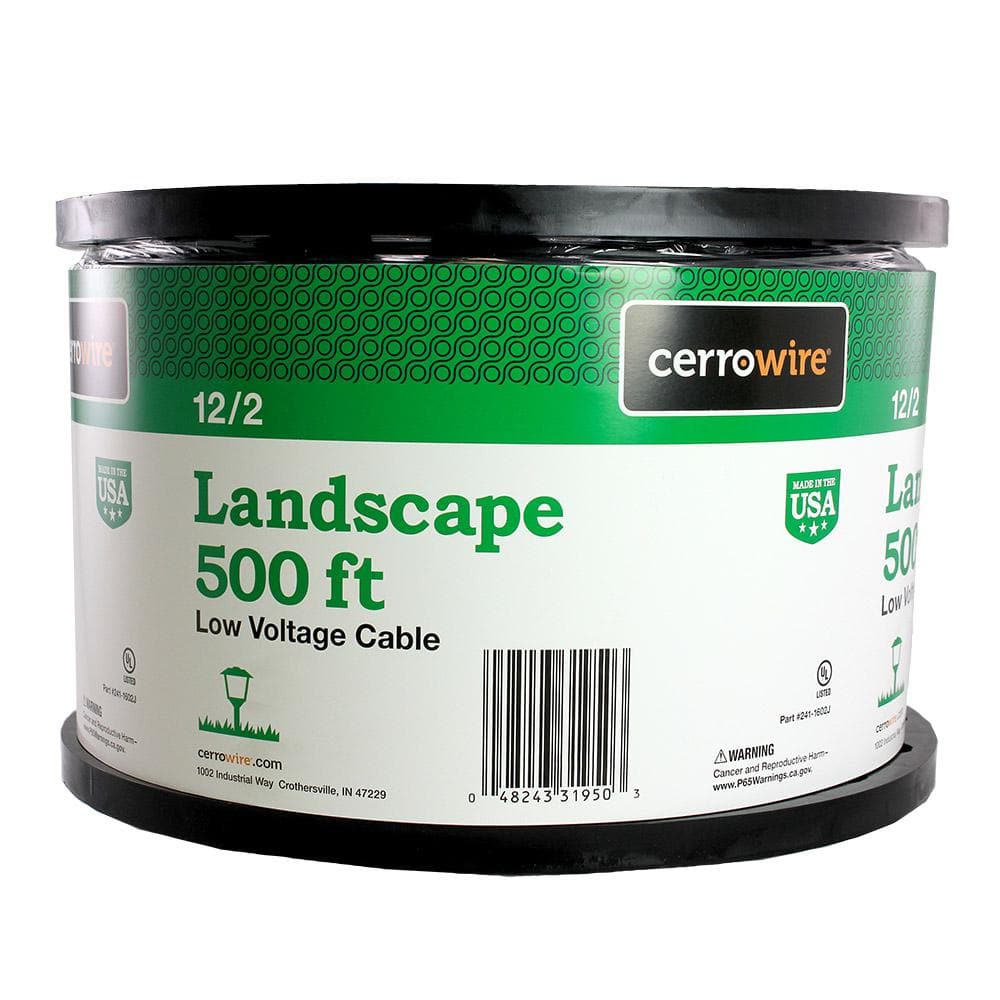 Cerrowire — 500 ft. 12/2 Black Stranded Low-Voltage Landscape Lighting Wire | Rental Cerrowire — 500 ft. 12/2 Black Stranded Low-Voltage Landscape Lighting Wire | Rental
