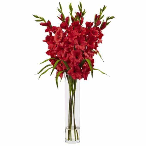 Large Gladiola w/Cylinder Vase Silk Arrangement | Rental Large Gladiola w/Cylinder Vase Silk Arrangement | Rental