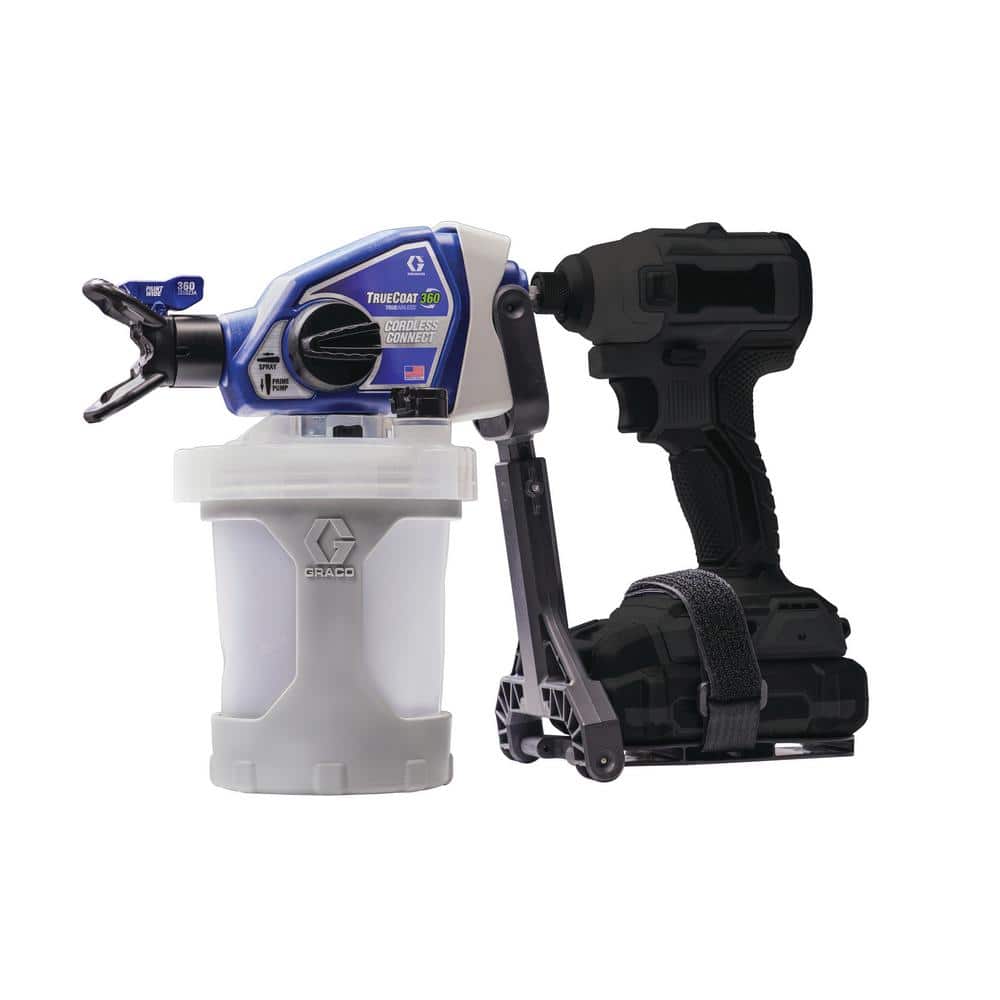 Graco — TrueCoat 360-Handheld Cordless Connect Drill Paint Sprayer with Small Project Cup | Rental Graco — TrueCoat 360-Handheld Cordless Connect Drill Paint Sprayer with Small Project Cup | Rental