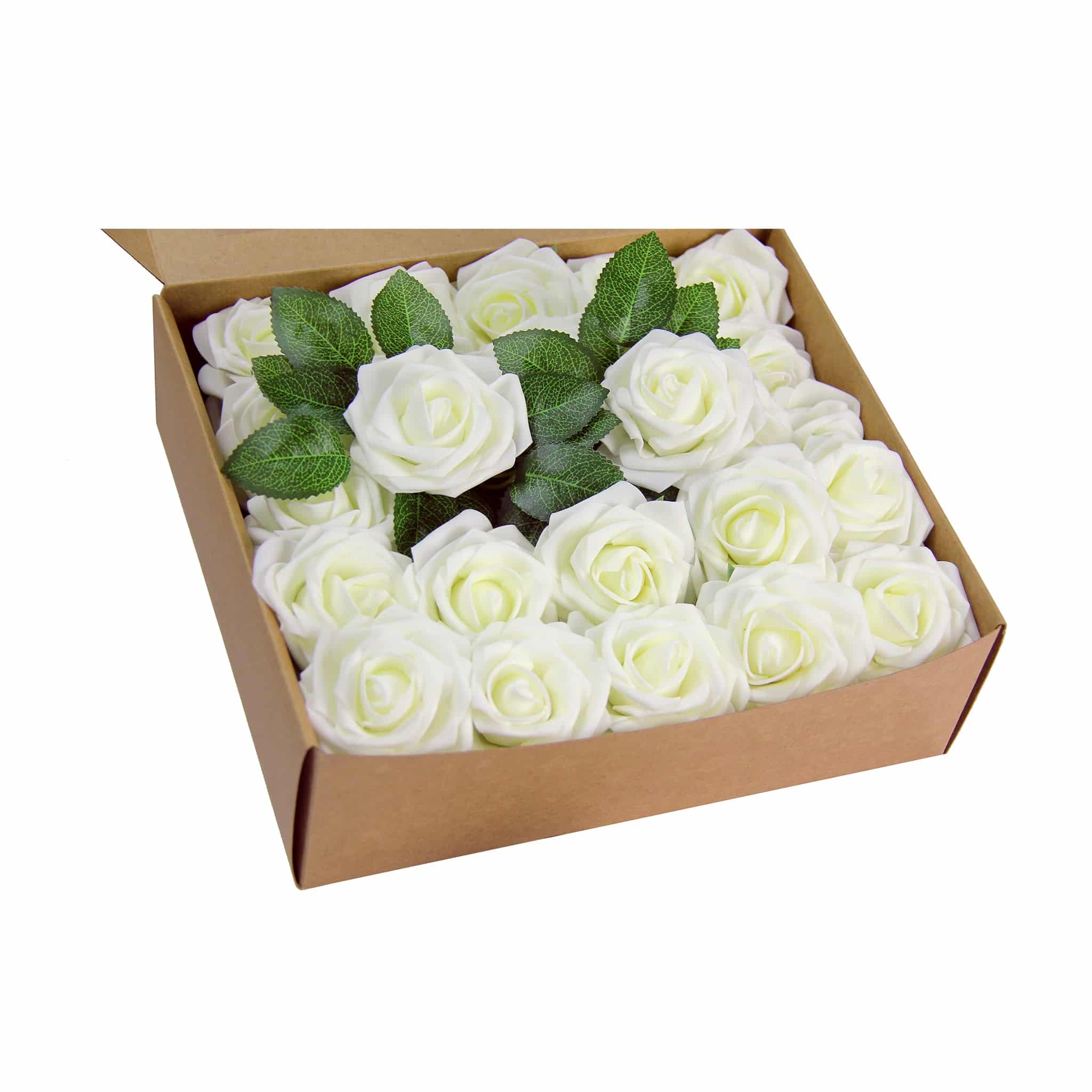 Artificial DIY Foam Rose Stems (50 pcs) – Ivory | Rental