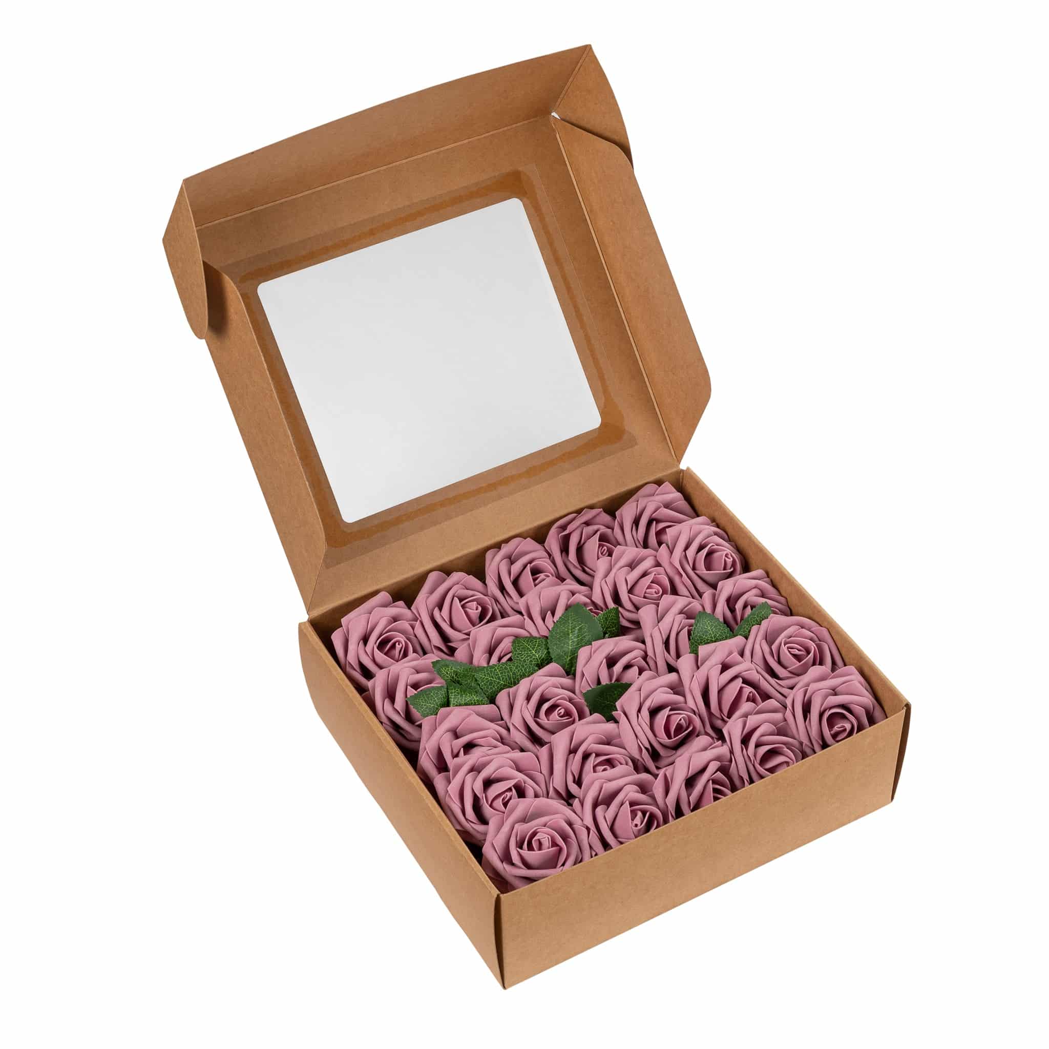Artificial DIY Foam Rose Stems (50 pcs) – Mauve/Dusty Rose | Rental