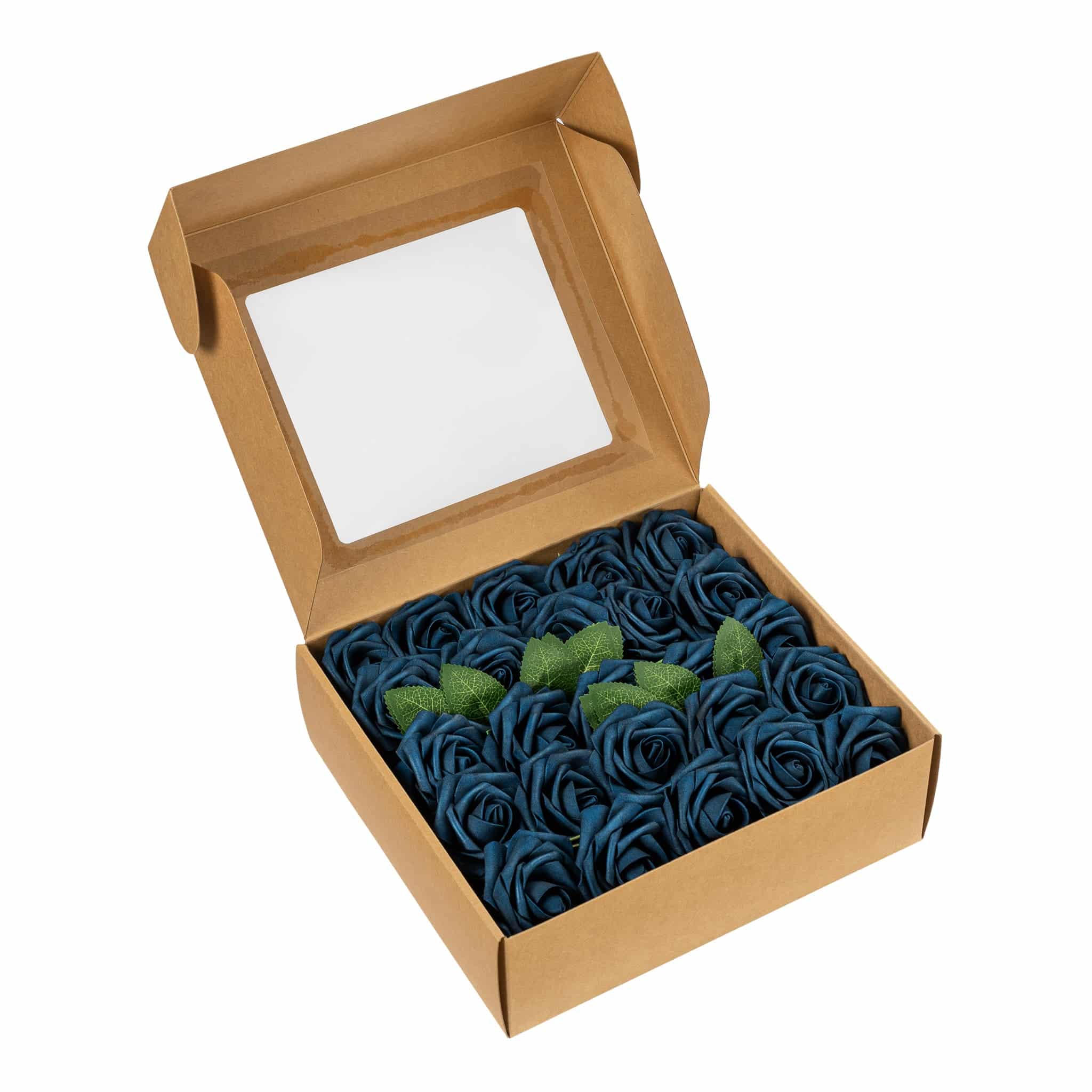 Artificial DIY Foam Rose Stems (50 pcs) – Navy Blue | Rental
