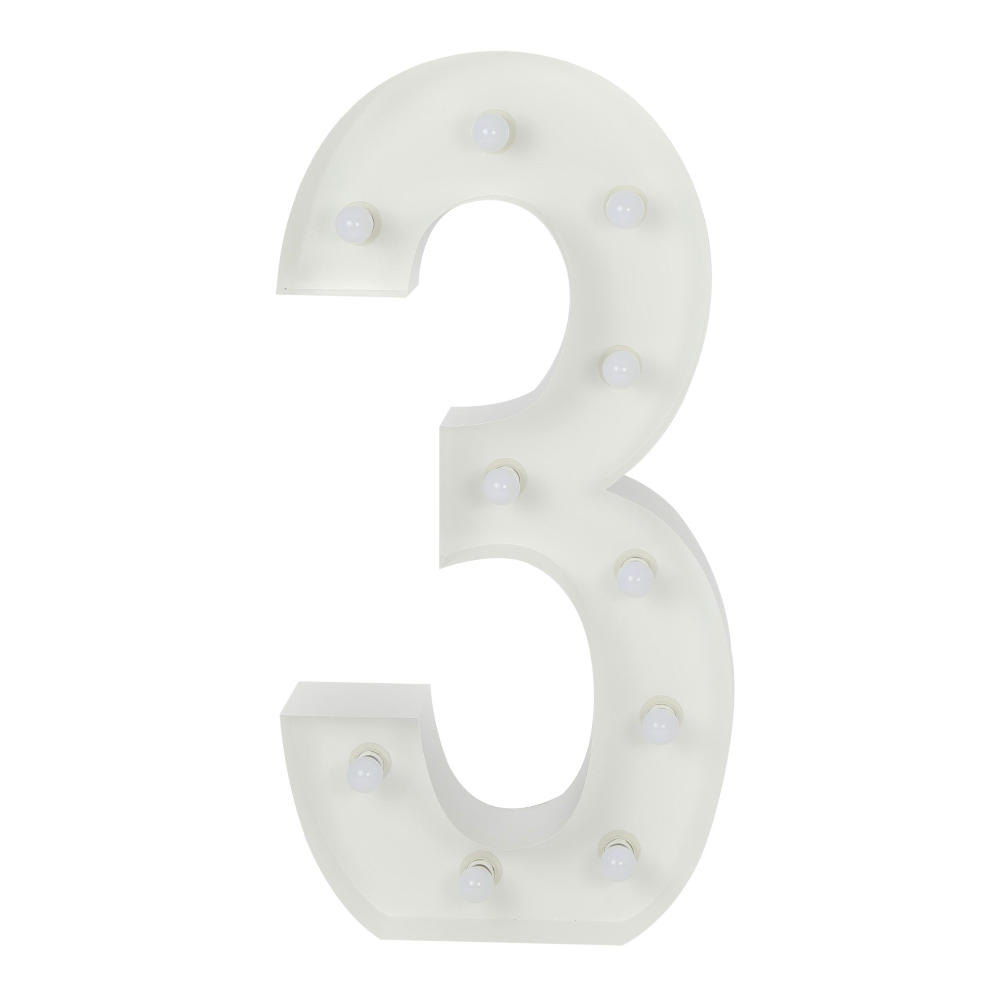 Large 4ft Tall LED Marquee Number – 3 | Rental Large 4ft Tall LED Marquee Number – 3 | Rental