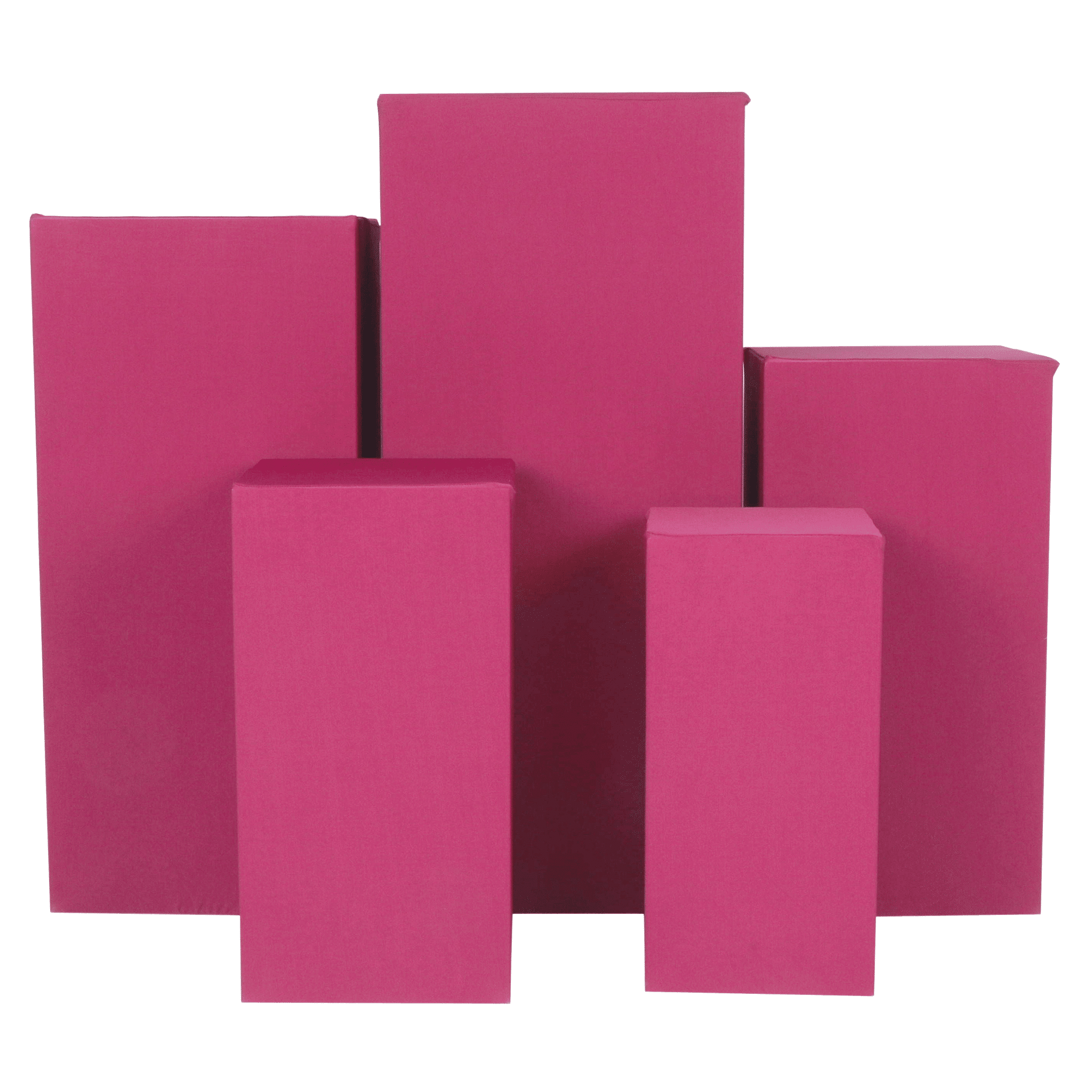 Spandex Covers for Square Metal Pillar Pedestal Stands 5 pcs/set – Fuchsia | Rental Spandex Covers for Square Metal Pillar Pedestal Stands 5 pcs/set – Fuchsia | Rental