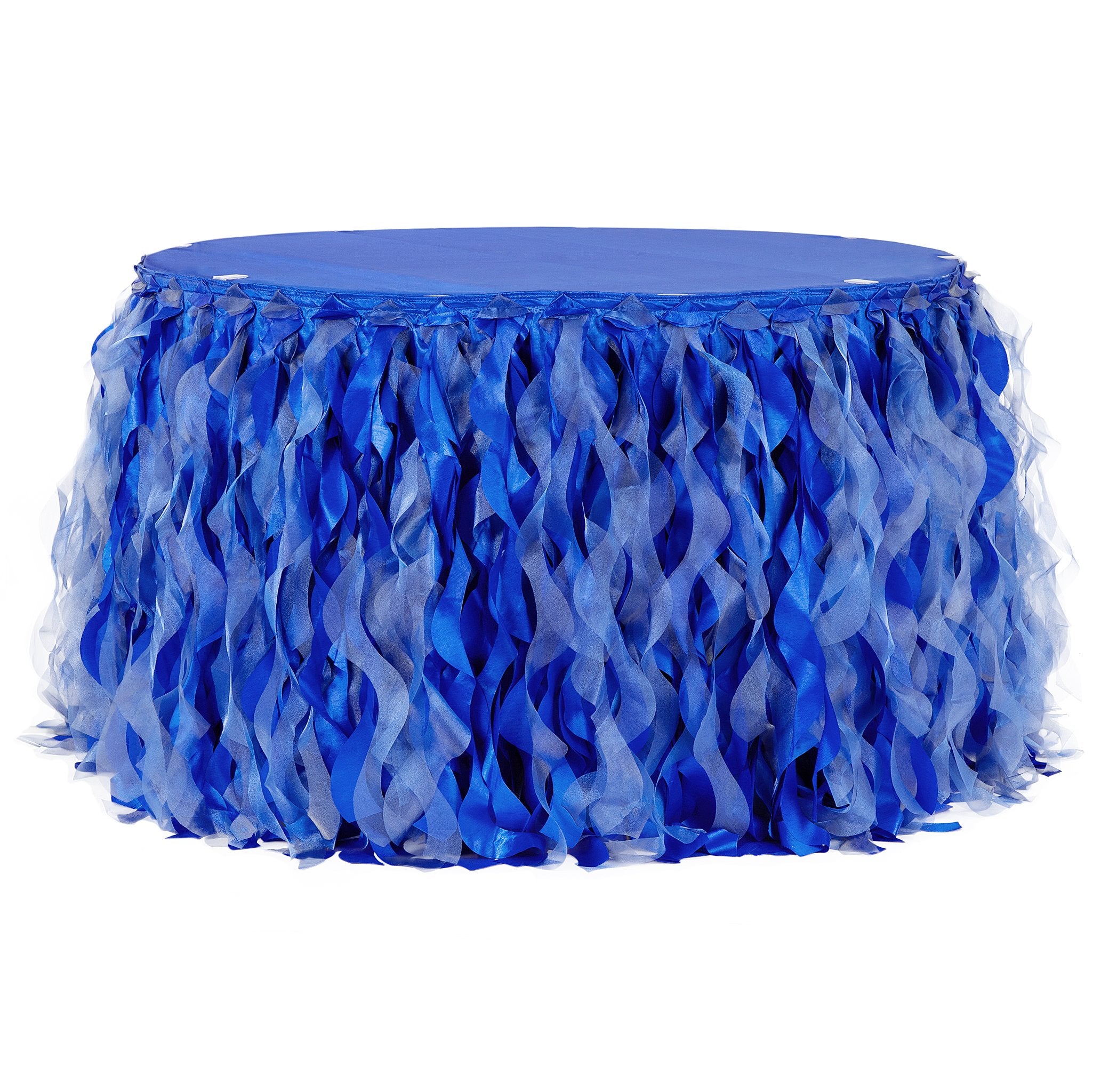 Curly Willow 17ft Table Skirt – Royal Blue | Rental Curly Willow 17ft Table Skirt – Royal Blue | Rental