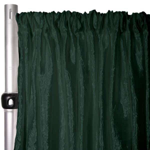 *FR* Extra Wide Crushed Taffeta “Tergalet” Drape Panel by Eastern Mills 9ft Wide w/ 4″ Sewn Rod Pocket – Emerald | Rental *FR* Extra Wide Crushed Taffeta “Tergalet” Drape Panel by Eastern Mills 9ft Wide w/ 4″ Sewn Rod Pocket – Emerald | Rental