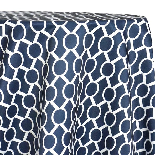 Halo Print (Lamour) Table Linen in Navy | Rental